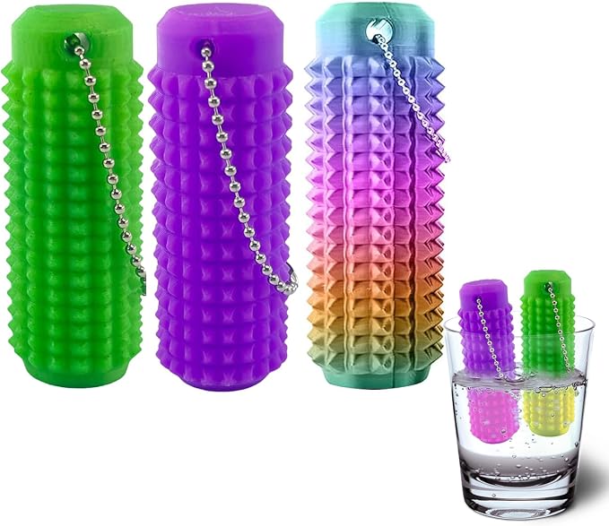 3PC Little Ouchies Fidget Toys Adults,Pain Stim Pocket Sensory Toys for Anxiety and Stress Reduction,Portable Travel Stress Relief Spiky Fidget Keycha