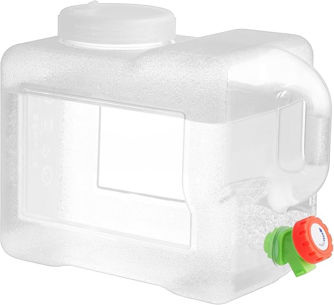 Drink Water Dispenser for Fridge - 2 Gallon Beverage Dispenser with Leak-Proof Spigot, Portable Food-grade Water Jug Container with Spout Handle for Kitchen Refrigerator Outdoor Camping Hiking