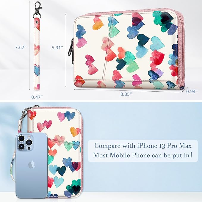 FINTIE Family Passport Holder Wallet Travel Document Organizer Clutch Bag | RFID Blocking Credit Cards Case Cover for Women Men