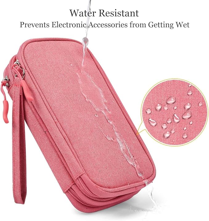CAOODKDK Electronic Organizer Travel USB Cable Accessories Bag/Case,Waterproof for Power Bank,Charging Cords,Chargers,Mouse,Earphones Flash Drive