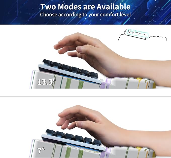 Wrist Rest for Computer Keyboard, Keyboard Wrist Rest, Ergonomic Keyboards Holder for Easy Typing Working, Wrist Pad for Keyboards with Comfortable Wrist Rest for Keyboard White Flower