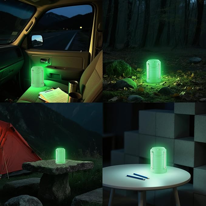 Lichamp LED Camping Lantern, 4 Pack Battery Powered Flashlight for Power Outages, Portable Collapsible Hanging Light Essential for Home, Outdoor, Emergency Lamp Survival Kit Gear for Hurricane, C4