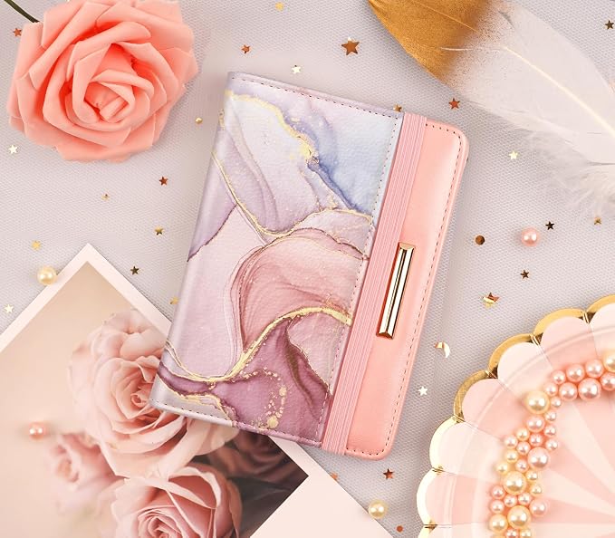 Coco Rossi Passport Holder for Travel Women Slim RFID Passport Cover Wallet | Travel Essentials, Passport Book Holders, Passport Wallet Cover Case, PU Leather, Cute, Thin, Spliced Design, Watercolor