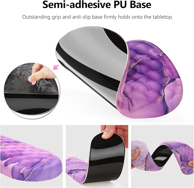 Ergonomic Mouse Pad with Wrist Support and Keyboard Wrist Rest Set | Memory Foam Wrist Cushion, Non-Slip PU Base, Massage Design, Relieves Wrist Pressure for Work, Gaming & Office Use