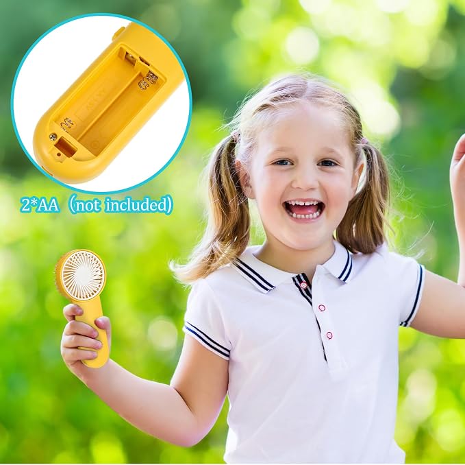 Sumind 100 Pcs Small Personal Portable Fan Mini Handheld Bulk 1 Speed Electric Cute Battery Powered for Neck Lash Makeup Women Men Travel Camping Indoor Outdoor Summer (4 Colors)