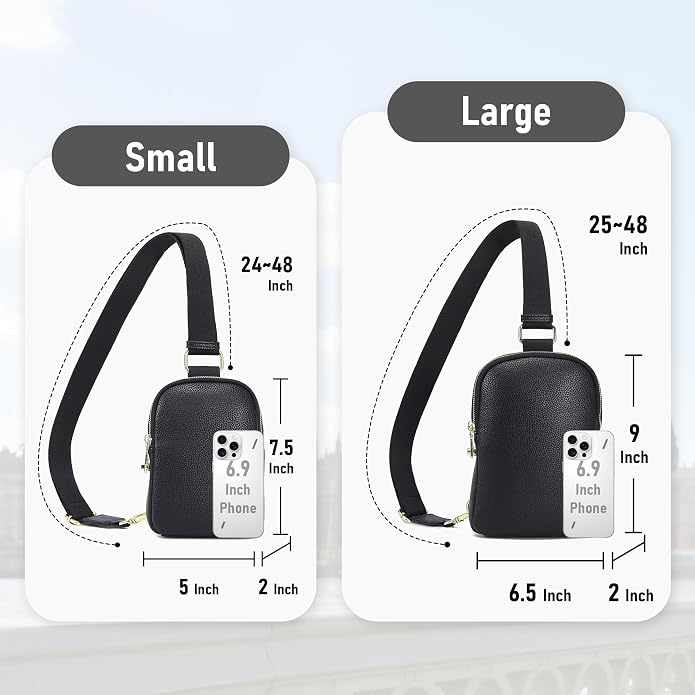Lightweight Small Crossbody Sling Bag for Women | Mini Travel Purse,Multi-pocket with Card Slots,Durable Vegan Leather,Everyday Carry