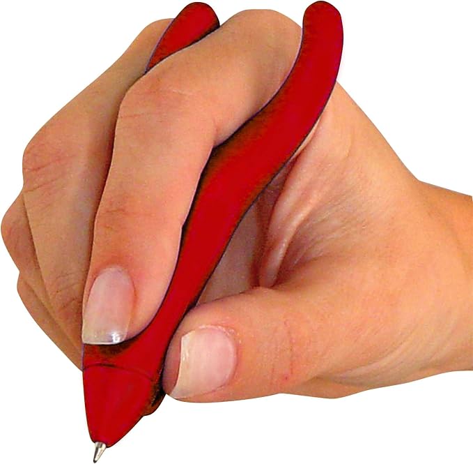 PenAgain® Ergo Soft Red Retractable Ballpoint Pen, Comfort Grip, Black Ink