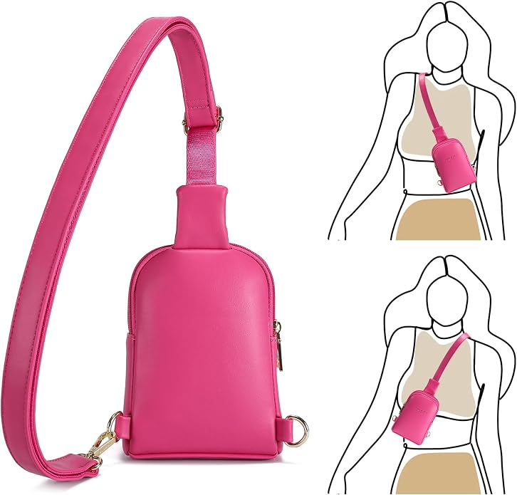 Lightweight Small Crossbody Sling Bag for Women | Mini Travel Purse,Multi-pocket with Card Slots,Durable Vegan Leather,Everyday Carry