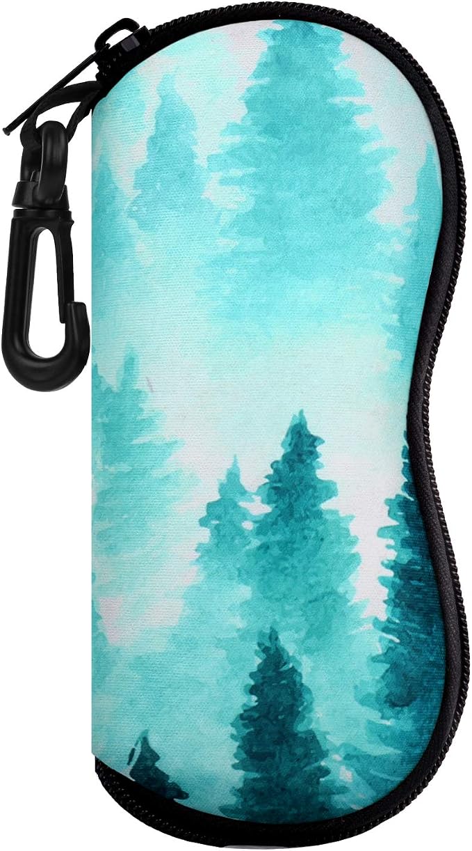MoKo Sunglasses Soft Case Ultra Light Neoprene Zipper Eyeglass Case for Men Women