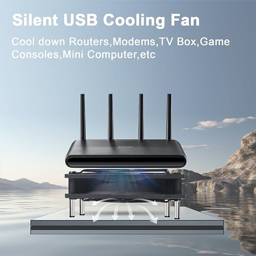 USB Computer Cooling Fan 5V USB Power with Speed Controller USB Router Fan for Router TV Box Mini PC Cabinet 120mm