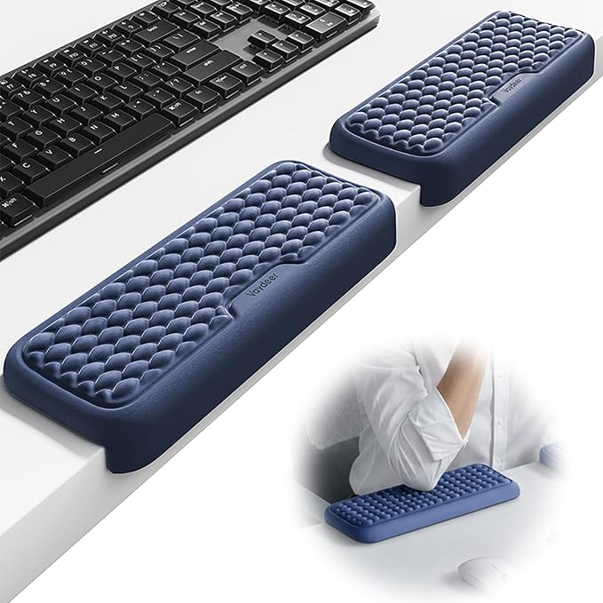 Vaydeer 2Pcs Elbow Pad for Desk, L-Shaped Arm Rest, Ergonomic Elbow Rest | Memory Foam Desk Edge Cushion, Wrist Rest Pad Keyboard Mouse Support for Palm Hand Office Computer Home Gaming Accessories