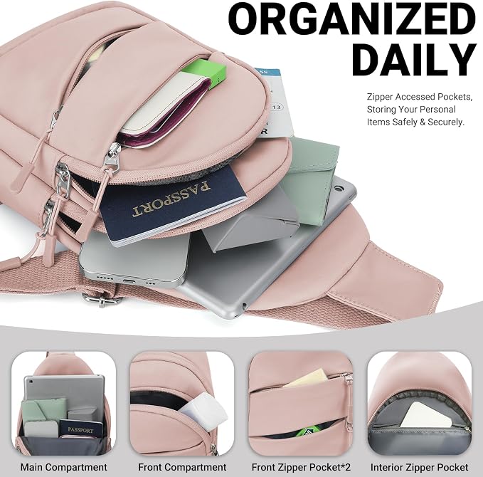 Tuwubi Crossbody Bags for Women, Sling Bag for Men | Small Hiking Backpack Shoulder Bag Lightweight for Outdoors Travel