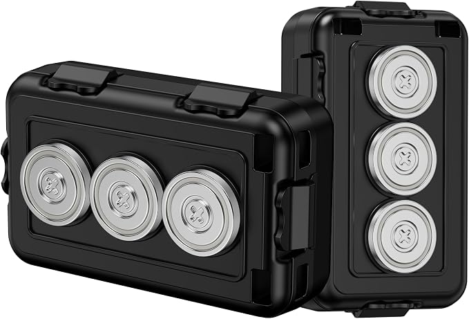 Magnetic Key Box,Magnet Key Holder Under car,Hide a Key Magnetic Holder,IPX7 Waterproof Key Hider Outdoor (Standard) (Regular2)