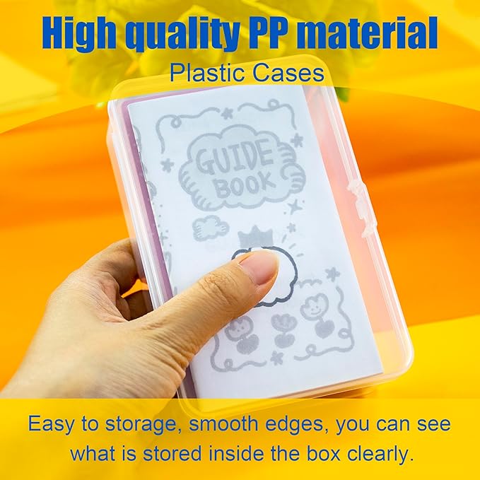 JINUPHION 3 Pcs Tarot Card Case, Tarot Card Holder for 4 3/4"×2 3/4" Standard Tarot Cards, Plastic Clear Card Deck Box Storage, Playing Card Case for Large-sized Cards,5" ×3 1/4" ×1 3/8" (NO Cards)