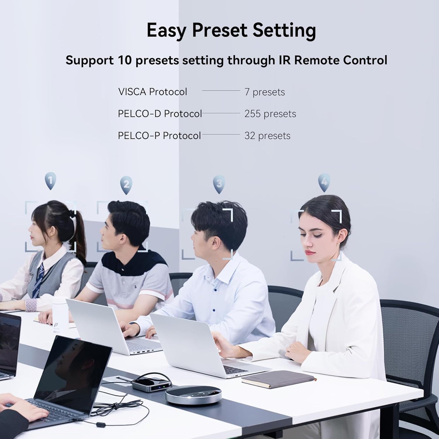 Tenveo UHD 4K PTZ Conference Room Camera 12X Optical Zoom USB3.0/HDMI Wide View Angle, 4K PTZ Camera for Video Conference Church Services Worship Events, Zoom/OBS/YouTube Live Streaming