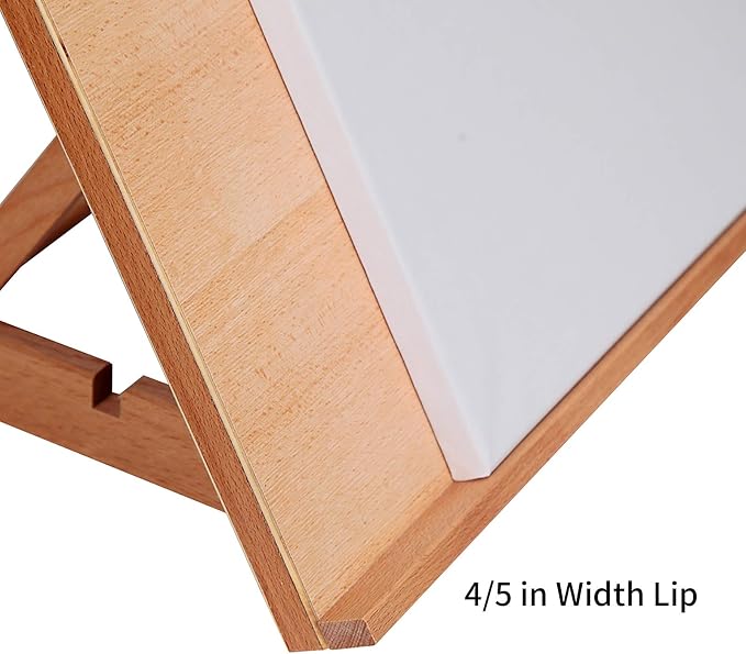 Large 5-Position Wood Drafting Table Easel Drawing &Sketching Board | 23 2/9 Inches by 16 1/2 Inches