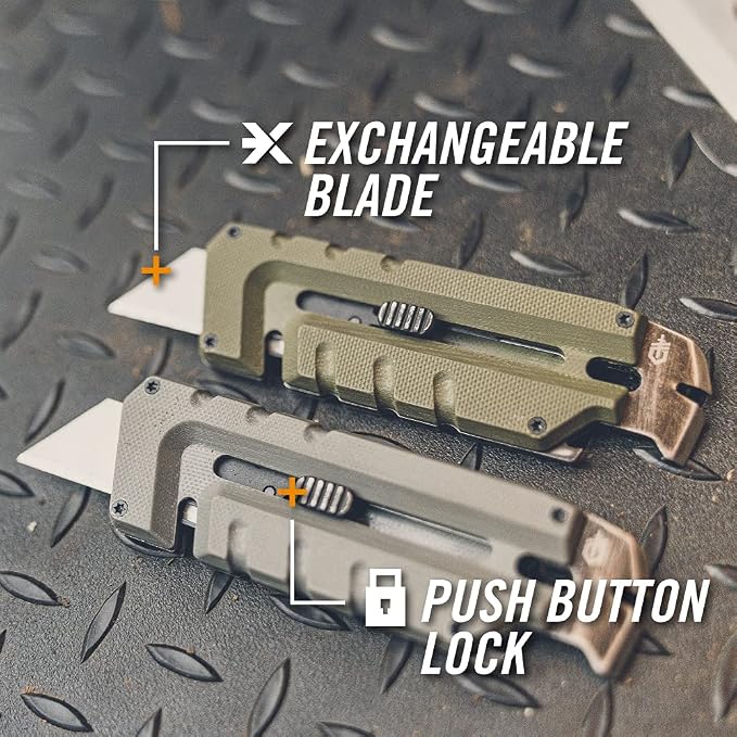 Gerber Prybrid Pocket Knife Multitool 8-in-1 Box Cutter, Bottle Opener,Grey