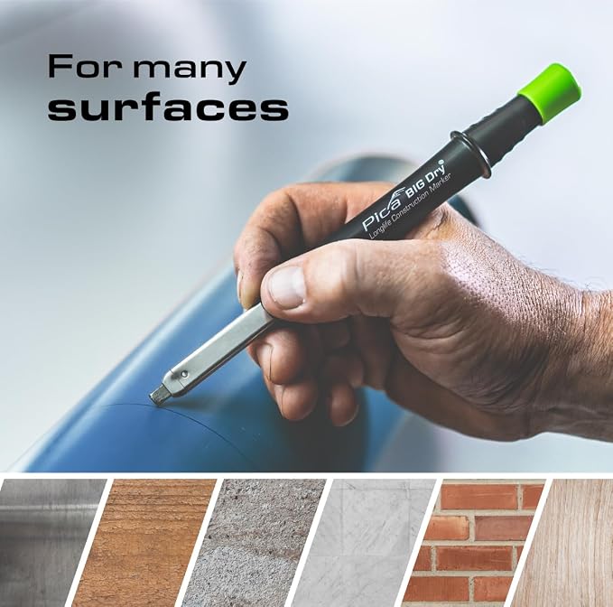 Pica Big Dry Marker Pen Pack of 12 Pencil Refills Black Graphite Only 6030