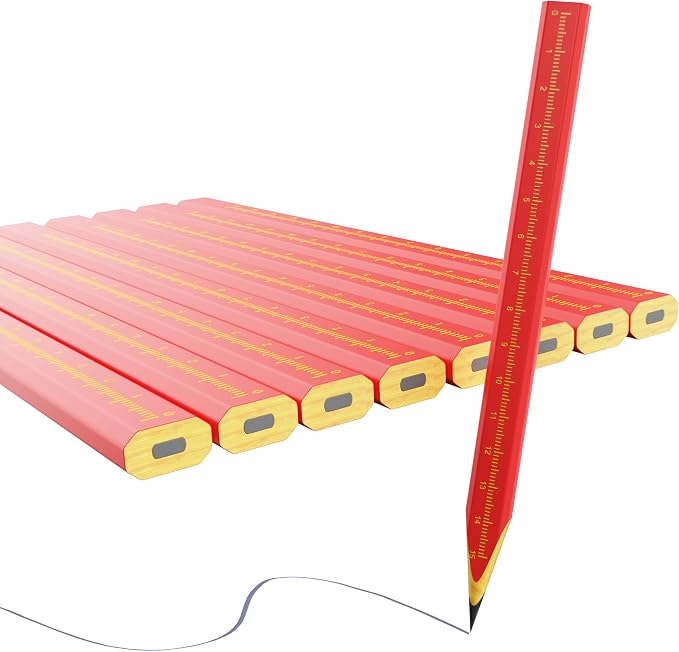 Carpenter Pencils for Construction Woodworking pencil Scriber woodworking Marking Tool for Contractor (8 PCS)