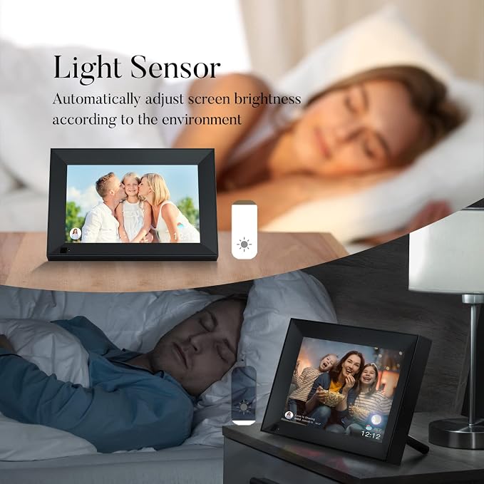 Digital Photo Frame 10.1 Inch WiFi Digital Picture Frame with 1280 * 800 IPS Full HD Touchscreen, Humblestead 32GB WiFi Smart Frame Share Photos and Videos Instantly from Anywhere via AiMOR App