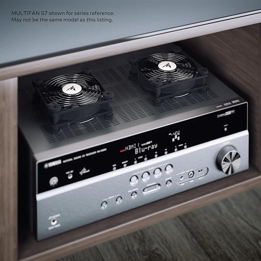 AC Infinity MULTIFAN S3-P, Quiet 120mm AC-Powered Fan with Speed Control, UL-Certified for Receiver DVR PlayStation Xbox Component Cooling