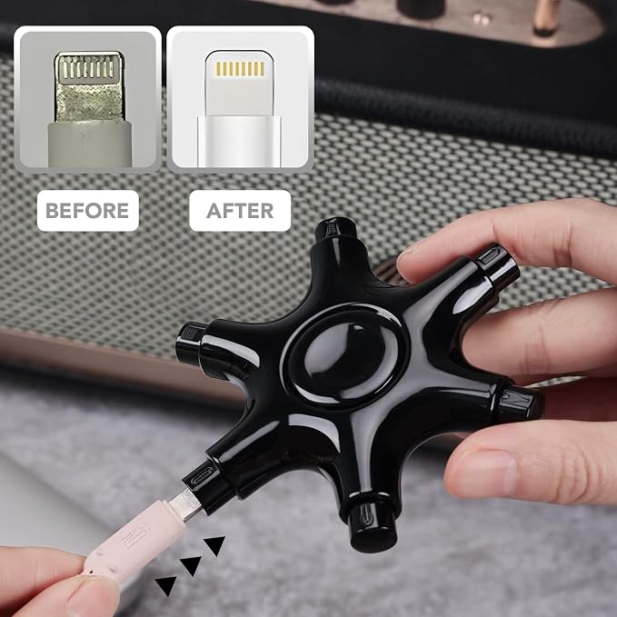 iPhone Cleaning Kit for Charging Port Cleaner,Lightning Charger Connector | Speaker Cable,AirPod Pro Cell Phone，Cleaning Putty，Repair Restore Tool,Thin Cleaning Brushes,Microfiber Cloths,Port Pick