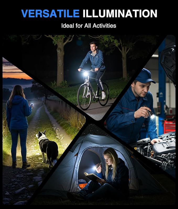 LETMY 2 Pack Rechargeable Flashlights High Lumens, 3 Modes Bright Small Flashlight for Home Tactical Flashlights Rechargeable, Zoomable LED Flashlights Waterproof for Outdoor,Camping Emergency