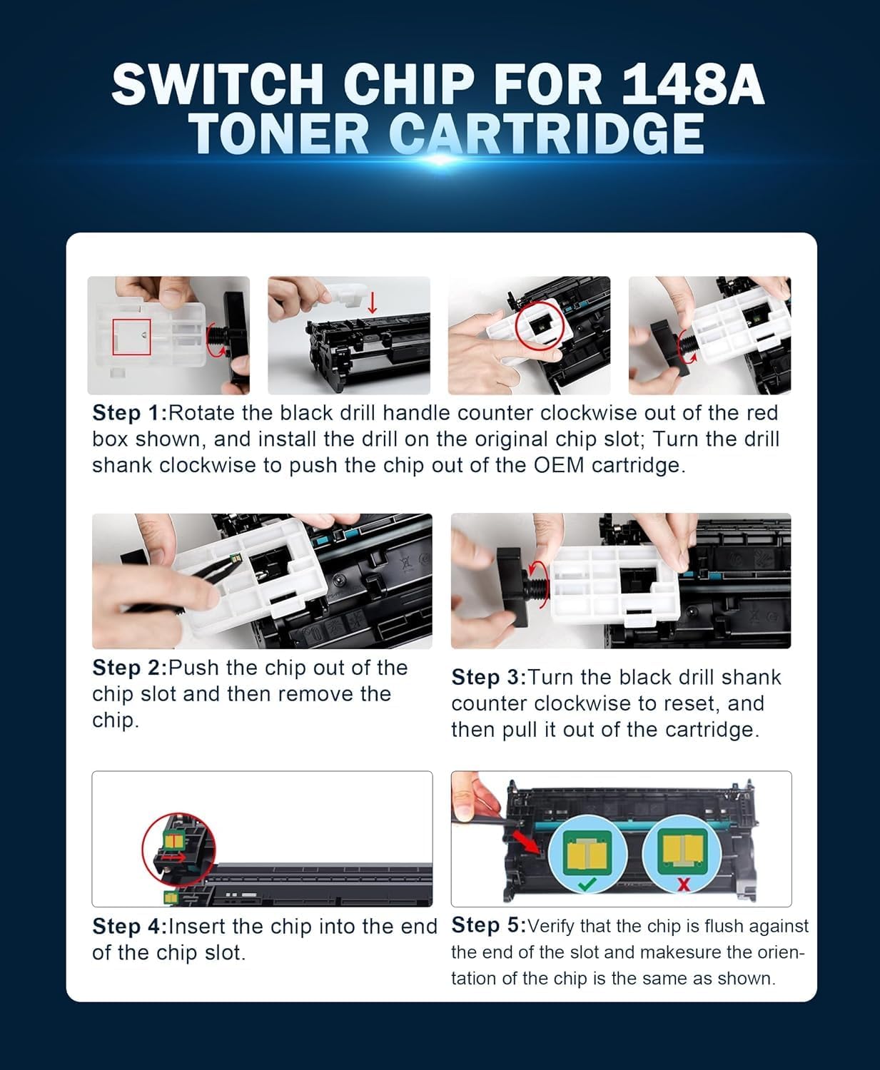 HALLOLUX 148A Toner Cartridge for HP 148A Toner Cartridge W1480A Toner Compatible for HP Laserjet Pro 4001dwe 4001dn 4001dne 4001n 4001ne MFP 4101fdw 4101fdwe 4101fdn 4101fdne (1 Black No Chip)