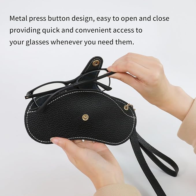 Double Eyeglass Case Soft Dual Glasses Case for Women Men Travel Squeeze Top Sunglasses Cases Eyeglasses Pouch