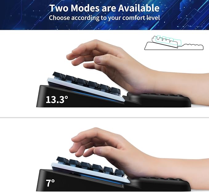 Wrist Rest for Computer Keyboard, Keyboard Wrist Rest, Ergonomic Keyboards Holder for Easy Typing Working, Wrist Pad for Keyboards with Comfortable Wrist Rest for Keyboard Black