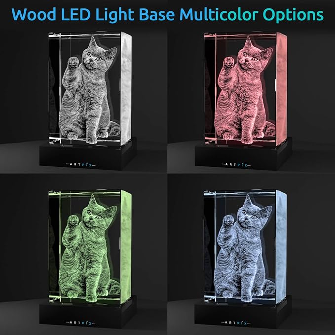 ArtPix 3D Premium Crystal Photo, Personalized Gifts for Women, Wife, Mom, Her, Him, Men, Great Customized Gift With Your Own Photo - Anniversary, Wedding, Birthday