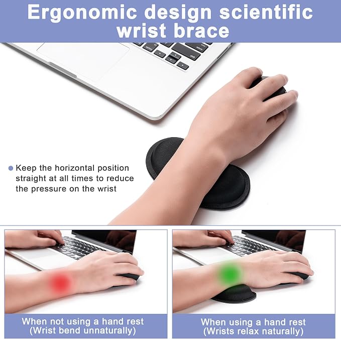 Keyboard Wrist Rest,Ergonomic Wrist Support for Keyboard,Pink Marble | Computer Wrist Rest,Superfine Fabric and Gel Memory Foam Wrist Pad,Easy Typing&Pain Relief,Suitable for Office,Family