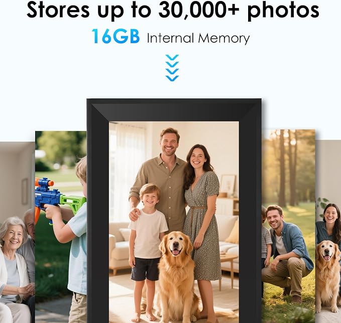 Uhale Digital Picture Frame 10.1 inch IPS Touch Screen Digital Photo Frame WiFi Enabled丨Wall Mountable丨Auto-Rotate Send Best Wishes via “Uhale ”App-for Families＆Friends or Grandparents Gift