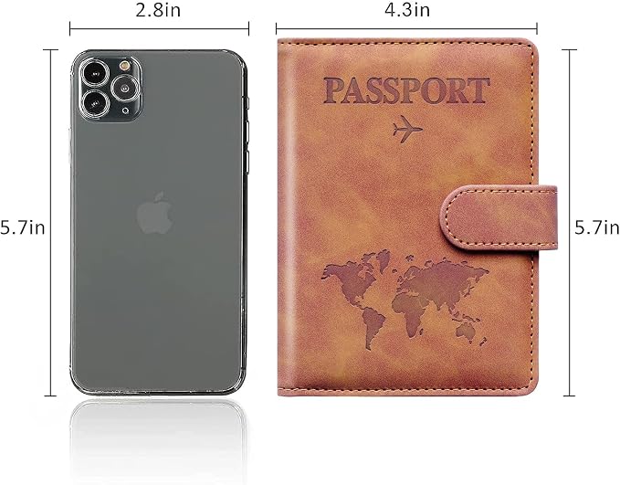 Passport Holder for Travel Women and Men RFID Passport Holder with Card Slots Holder Passport Case Passport cover Passport Wallet Travel Essentials and Accessories