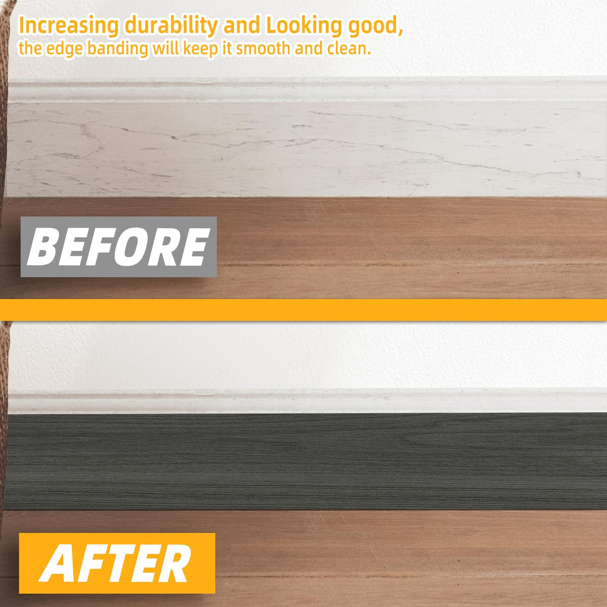 GSCIT Club Dark Walnut Wallpaper, 15.7 inch X 15ft Self Adhesive Wood Grain Repair Tape Patch for Tables, Chairs, Baseboards, Doors, Windows, Floors, Handicraft DIY.