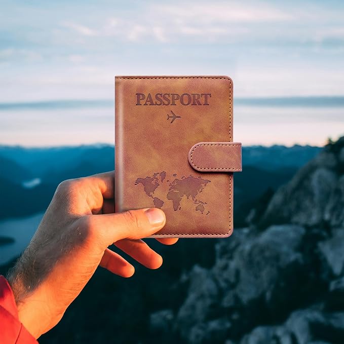 Passport Holder for Travel Women and Men RFID Passport Holder with Card Slots Holder Passport Case Passport cover Passport Wallet Travel Essentials and Accessories