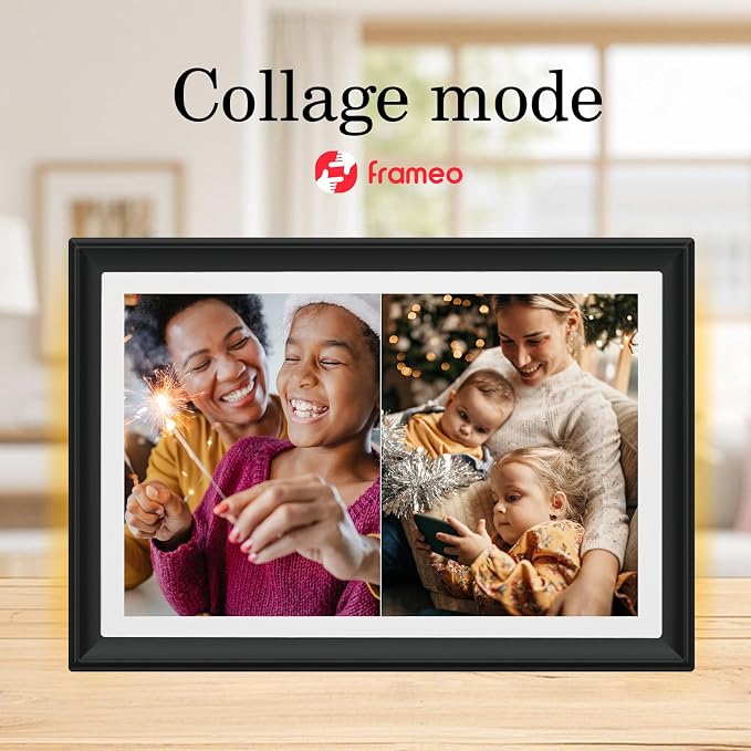 32GB FRAMEO 10.1 Inch WiFi Digital Photo Frame, 1280x800 HD IPS LCD Touch Screen, Auto-Rotate Portrait and Landscape, 32GB Storage, Share Moments Instantly via Frameo App from Anywhere