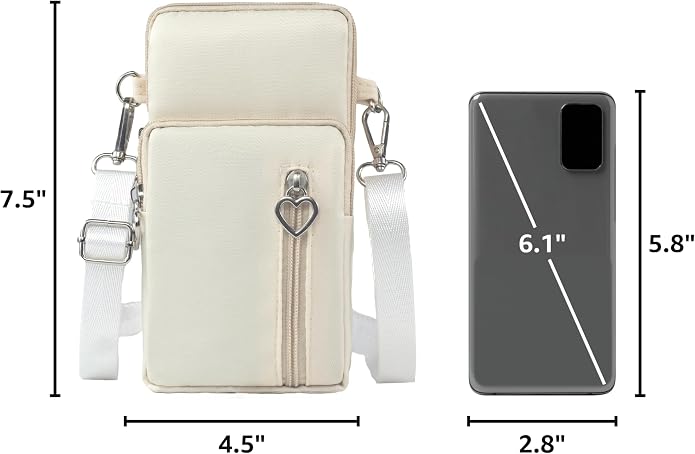 Small Crossbody Bag for Women - Mini Phone Purses with Crossbody Strap and Wallet - Nylon Arm Bag