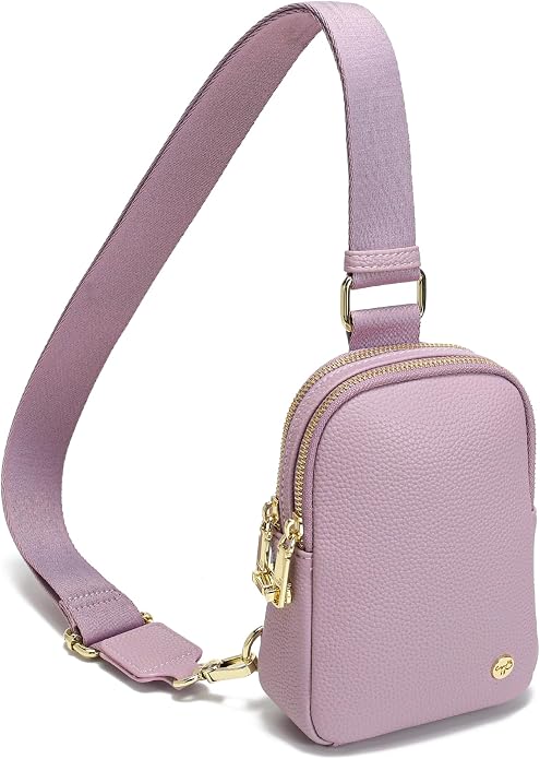 Anti Theft Crossbody Bag for Women, Small RFID Blocking Sling Purse with Zipper Lock for Travel, Vegan Leather