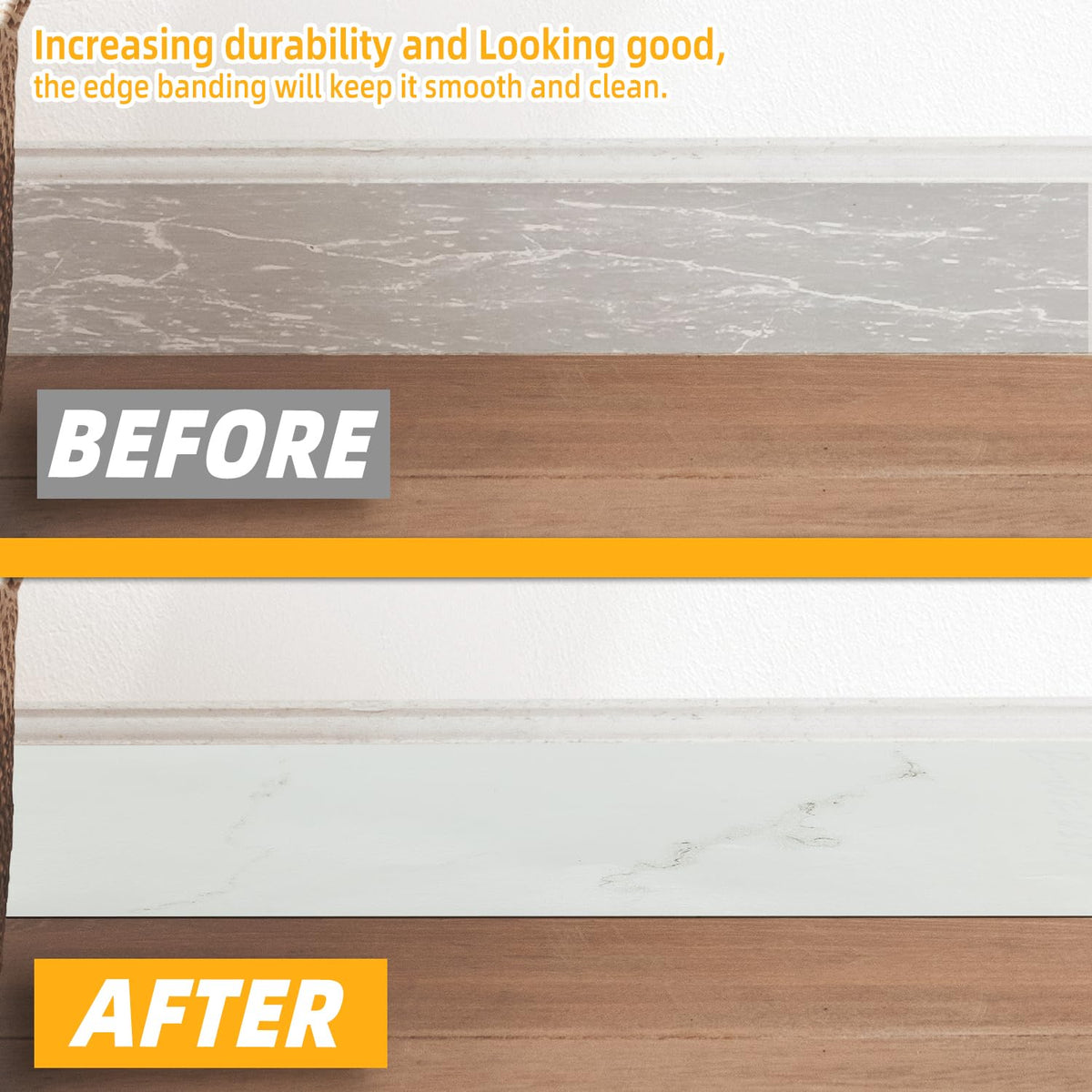 GSCIT Club Marble Wallpaper, 15.7 inch X 15ft Self Adhesive Wood Grain Repair Tape Patch for Tables, Chairs, Baseboards, Doors, Windows, Floors, Handicraft DIY.