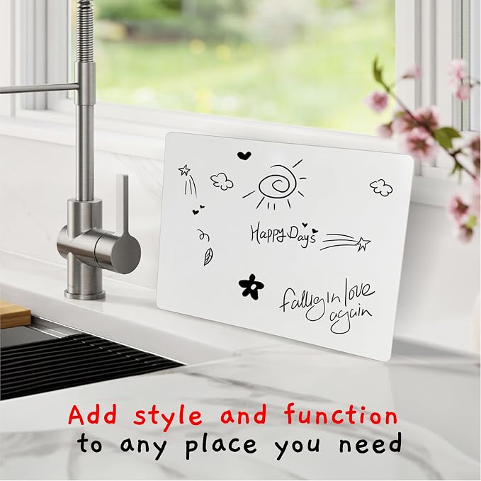 Board Geeks 6 Small Dry Erase Board for Kids - Mini White Board for Students and Teachers - Durable and Portable Individual Whiteboard with Rounded Corners - Double Sided (9x12 Inches) (Pack of 6)