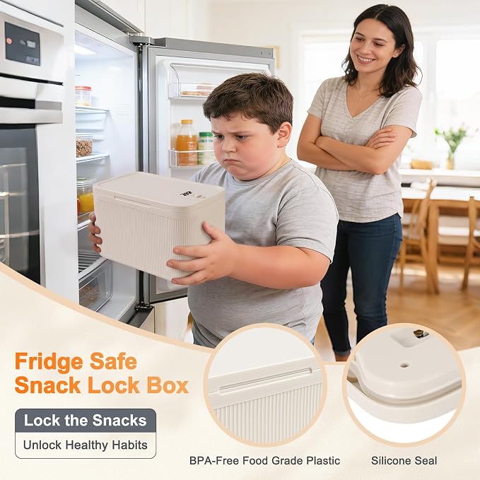 Upgraded Taller Lock Box for Medication, Phone Jail & Snacks – Large Lockable Storage Box with 3-Digit Combination Lock, Food-Safe BPA-Free Plastic– Medicine Lock Box for Home, Fridge, Travel