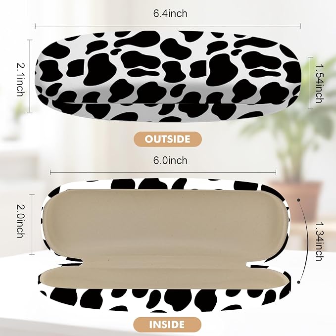 Glasses Case Hard Shell,Portable Protective Eyeglasses Case, Eyeglass Holder Box with Cleaning Cloth, for men women