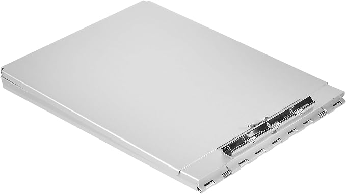 Amazon Basics Aluminum Form Holder Storage Clipboard, 12.5" x 9" Silver (Pack of 2)