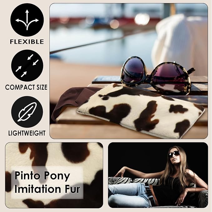 Soft Sunglasses case | Large Glasses Case Holder - Eyeglass Pouch Squeeze Top | Glasses pouch Lightweight Extra Layers