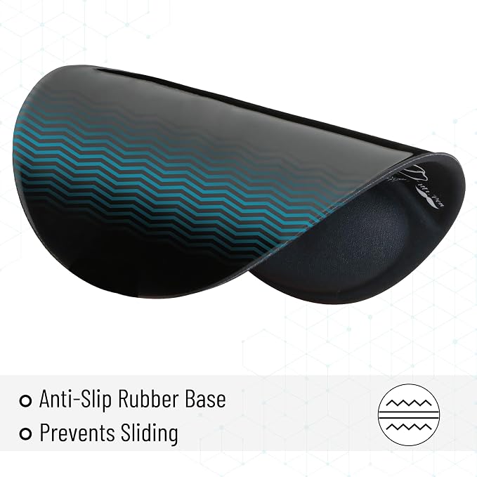 Mr. Pen- Ergonomic Mouse Pad with Wrist Rest, Grim Reader Design | Breathable Fabric with Memory Foam Cushion, Non-Slip Rubber Base, Gel Mouse Pad with Wrist Support