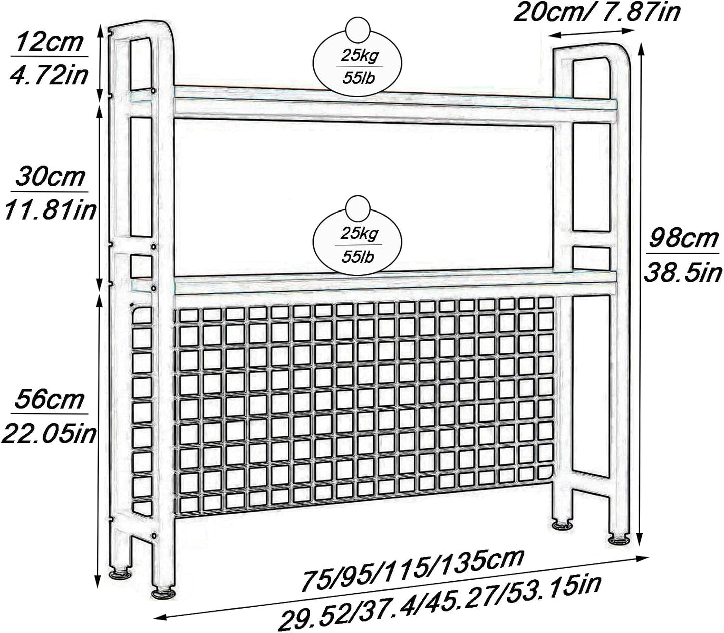 2-Tier Desktop Hutch Bookshelf Metal Desk Shelf Dorm Bookcase for Computer Desk Countertop Storage Organizer Display Rack for Office Home (White, 29.5in)