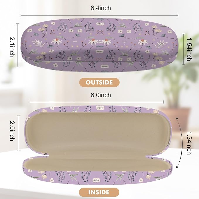 Glasses Case Hard Shell,Portable Protective Eyeglasses Case, Eyeglass Holder Box with Cleaning Cloth, for men women