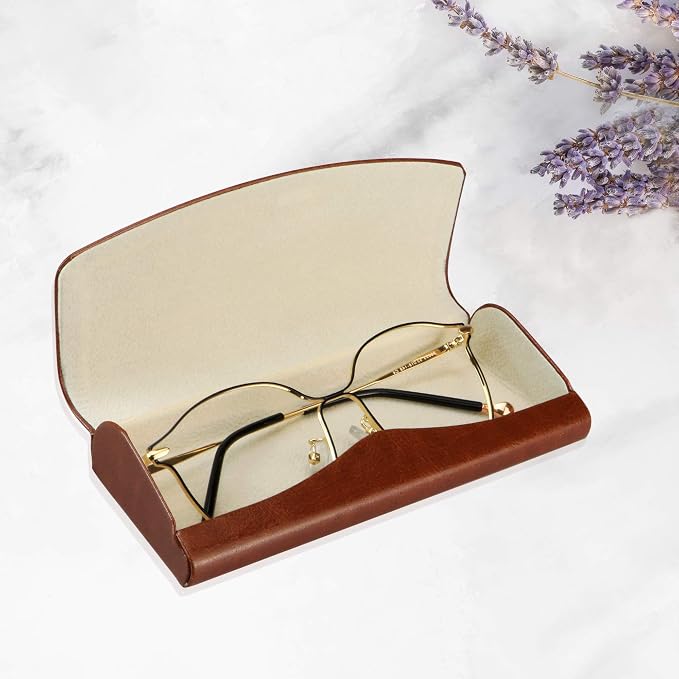 LifeArt Eyeglass Case Hard Shell, Portable Sunglass Case, Fashionable PU Leather Eyeglass Case, Lightweight