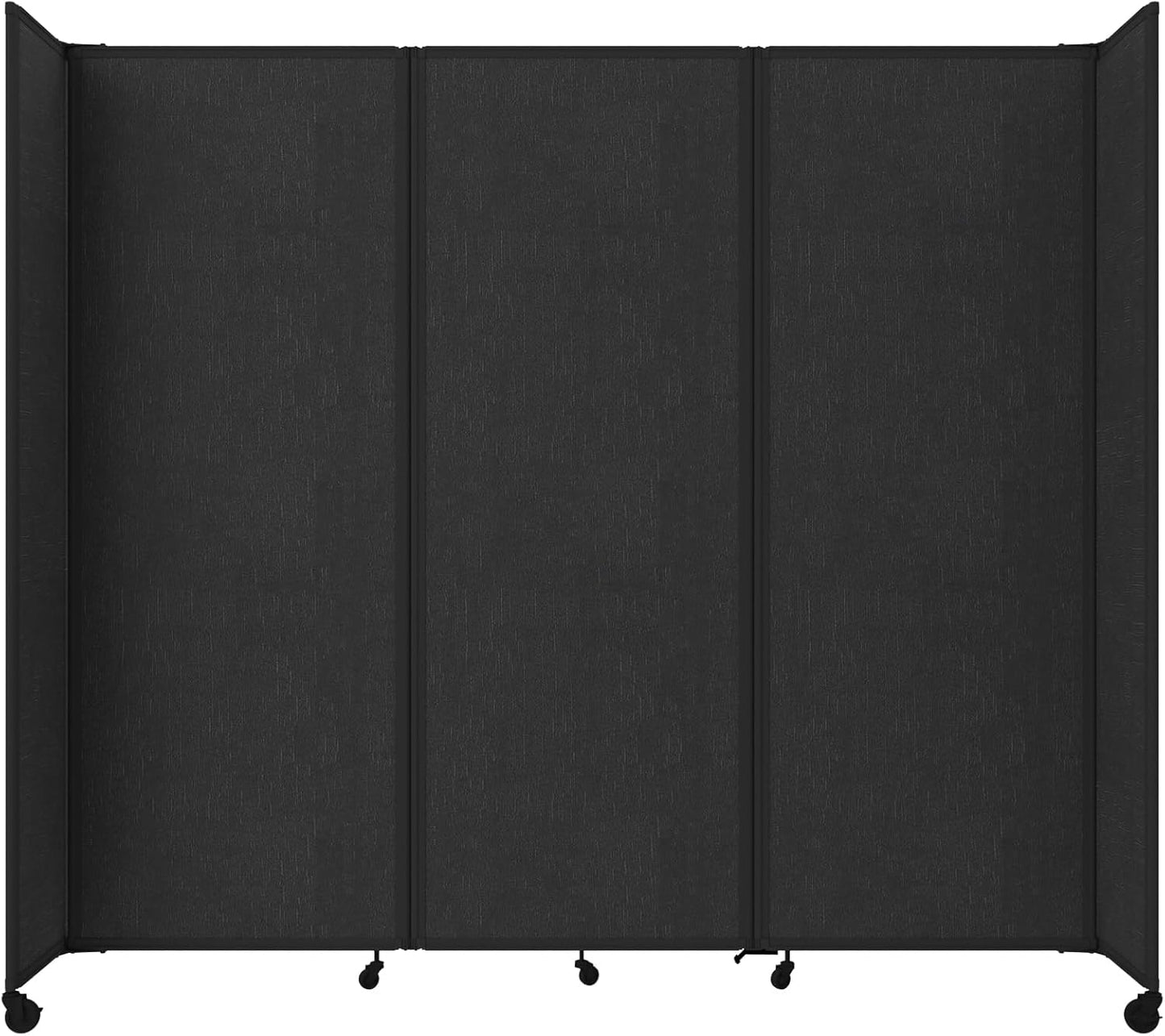 Versare Room Divider 360 Portable Wall Partition | Folding Panels | Large Freestanding Divider | Locking Wheels | Temporary Room Separator